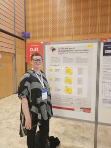 Pictured at EFIC World Congress 2025 is Niamh Walsh, Chronic Pain Ireland, with herposter on the perspectives of psychotherapists who support adults with chronic pain.